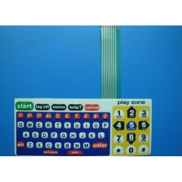 Quality Embossed Metal Dome Single Membrane Switch For Industrial Control / Computer Keyboard for sale