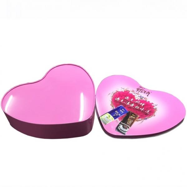 Quality Large Heart Shape Chocolate Gift Tin Box Valentine Candy Tins for sale