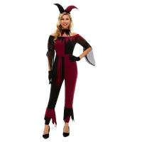 China Costumes Type Anime Costumes Ladies Halloween Devil Jester Cosplay Costume for Women factory
