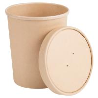 China 300g Disposable Recyclable Brown Kraft Single Wall Paper Cup Blanks Fan Bag Custom Customized Logo Paper Cups factory