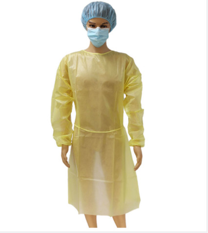 Quality Liquid Resistant Protective Disposable Gowns Surgical Yellow Color for sale
