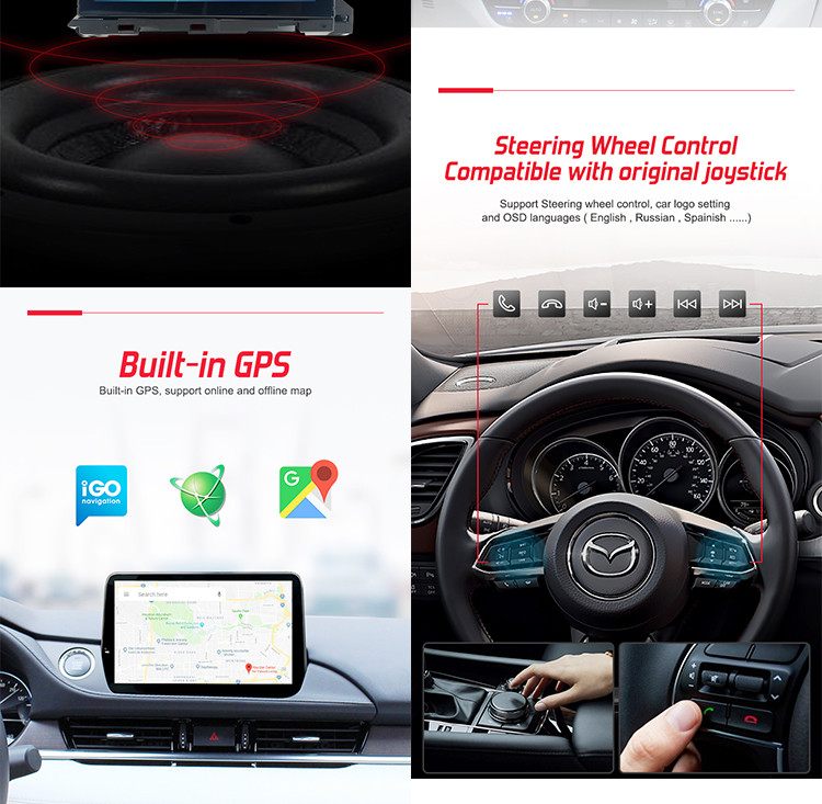 9 Inch 1280*720 Android Car Radio Stereo With GPS Remote Control