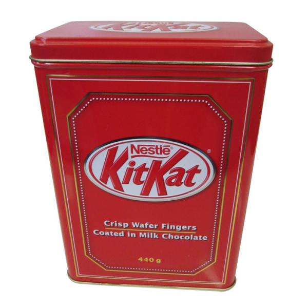 Quality Custom Printed Metal Tin Containers / Rectangular Tin Can For Package for sale