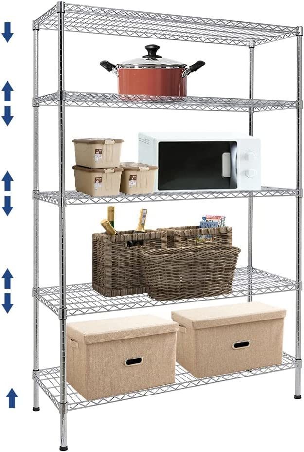 China                  Rk Bakeware China Foodservice Commercial Wire Shelving Heavy Duty Metal Storage Rack Shelf Unit for Kitchen              factory