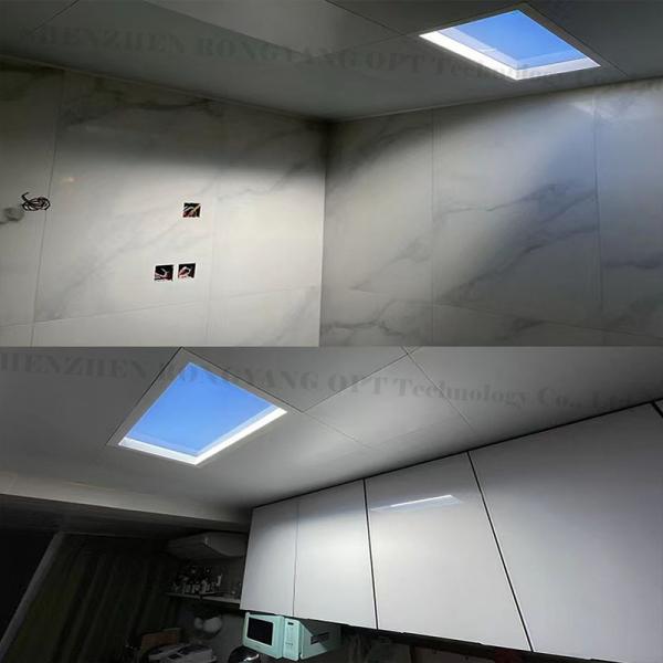 Quality 110V 220V 120x60 LED Fake Skylight Ceiling Panel Mimics Tuya Alexa Control for sale
