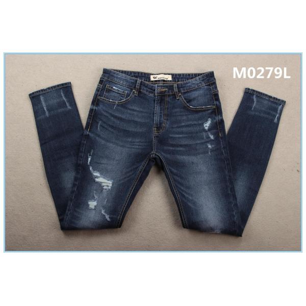 Quality 373 Gsm 11 Oz Deep Azul Cotton Stretch Slub Denim Fabric Blue Jeans Fabric for sale