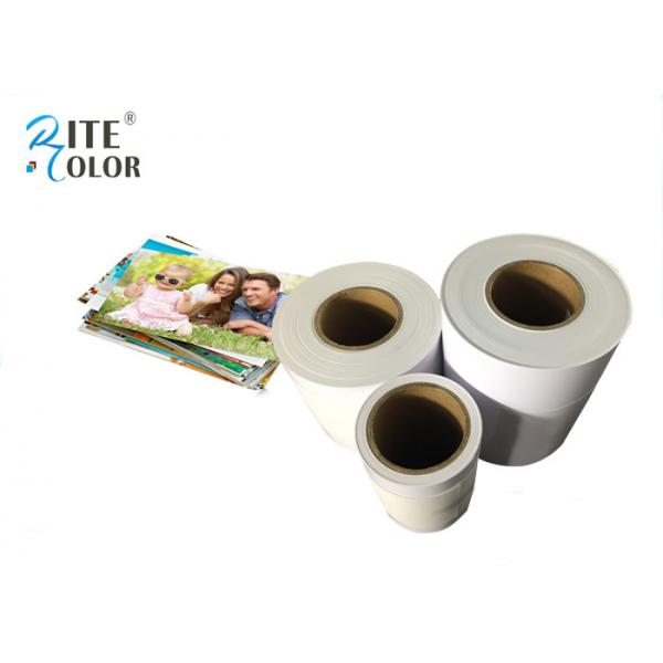 Quality Glossy Dry Inkjet Minilab Photo Paper , Mircorporous RC White Paper for sale