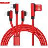 China 3 IN 1 Magnetic Nylon Braided USB Data Transfer Cable For Games Mobiles Pads And Tablets factory