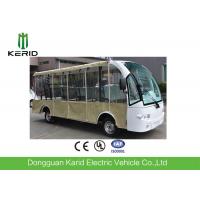 China 72V DC Motor 14 Seats Electric Sightseeing Car With Foldable Rain Shade for sale