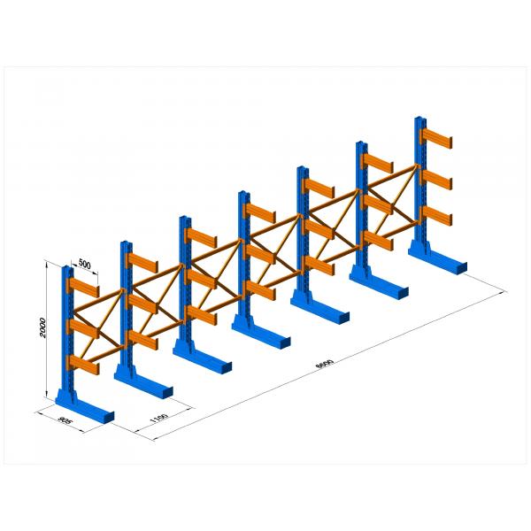 Quality Single Side Cantilever Heavy Duty Pallet Rack Good Stock Board / Long Aluminum for sale