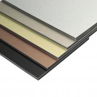 China 2440mm Silver Brushed Aluminum Composite Panel With 10-Year Warranty factory