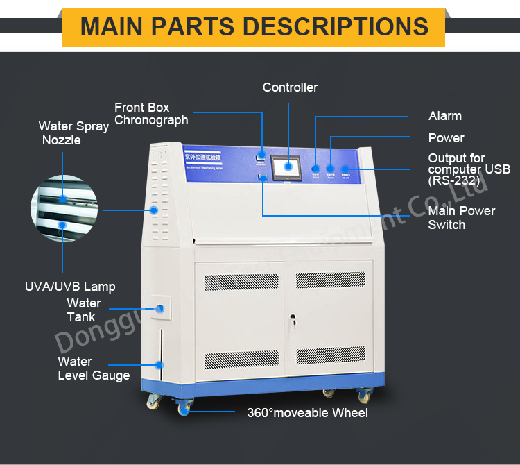 LIYI Uv Resistant Accelerated Weathering Rubber Heat Aging Test Chamber