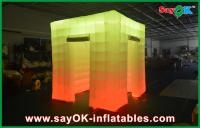 China Event Booth Displays 2 Opening Door Cube Light Inflatable Photo Booth With Top Led factory