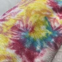 Quality Tie Dyed Rainbow Garment Soft Sherpa Fabric 240gsm 150D for sale