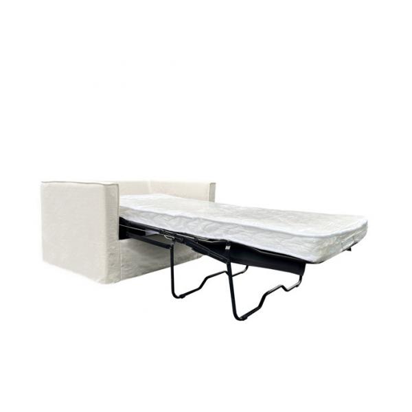 Quality Single Sofa Bed With Removable Cover Ivory Slip Cover Sofa Bed Linen Cotton for sale