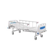 China ISO And CE Certificate Two Crank Manual Hospital  Bed Medical Care Nursing Bed factory