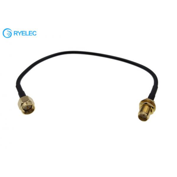 Quality SMA Male To SMA Female Bulkhead RG174 Pigtail RF Coaxial Cable For Antenna for sale