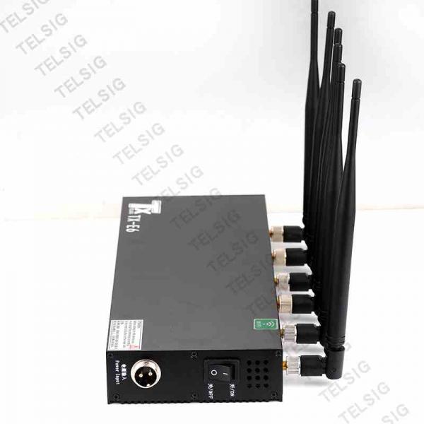 Quality 6 Antennas Mobile Phone Signal Jammer High Power For Libraries / Museums for sale