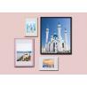 China Customized Size Wooden Picture Frames Colored Home Wall Display With Hanger factory