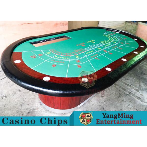 Quality Baccarat Standard Casino Poker Table / 80 Inch Large Poker Table For 9 Players for sale