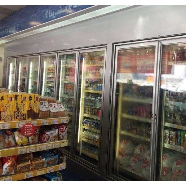 Quality Medium Low Temperature Commercial Walk In Cooler Freezer With Glass Doors 3/4/5 for sale