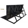 China Black Music Stand Crowd Control Barriers 1.1x1.1 Meter Support Tube 25x50mm factory