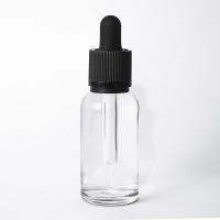 Quality Smooth Open Clear Glass Essential Oil Dropper Bottles With Child Resistant Cap for sale