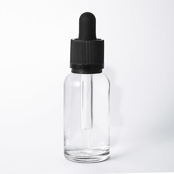 Quality Smooth Open Clear Glass Essential Oil Dropper Bottles With Child Resistant Cap for sale