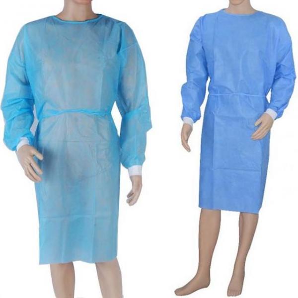 Quality OEM Waterproof Acid Proof Disposable Isolation Gowns For Hospitals for sale