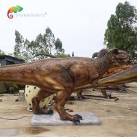 China Life Size Animatronic Dinosaur T-Rex Realistic Dinosaur Model For Amusement Park factory