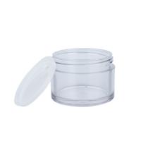 Quality 15ml 20ml 50ml Cylindrical Empty Cream Jar Transparent Plastic Cream Jars With for sale
