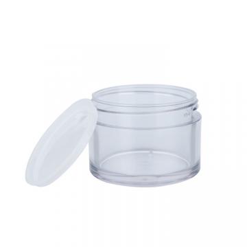 Quality 15ml 20ml 50ml Cylindrical Empty Cream Jar Transparent Plastic Cream Jars With for sale