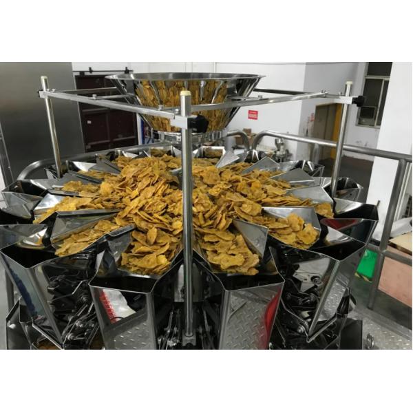 Quality Automatic Banana Chips SS304 2.5L Fruit Multihead Weigher for sale