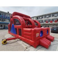 China 0.55mm PVC Inflatable Obstacle Course Kids Run Bouncer Silde 10mL*5mW*4mH factory