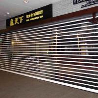 china PC100 Motorized Transparent Roller Shutter Door 2mm Thickness