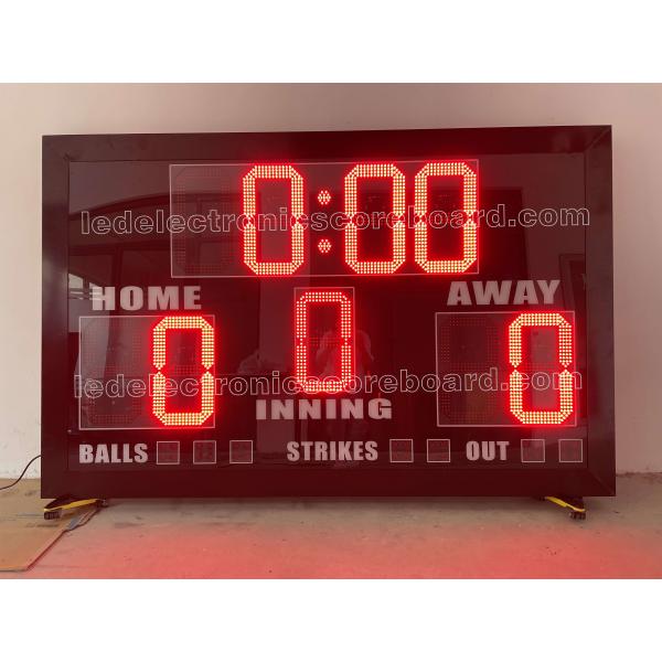 Quality Red Color LED Baseball Scoreboard Included Free Logo Printing for sale