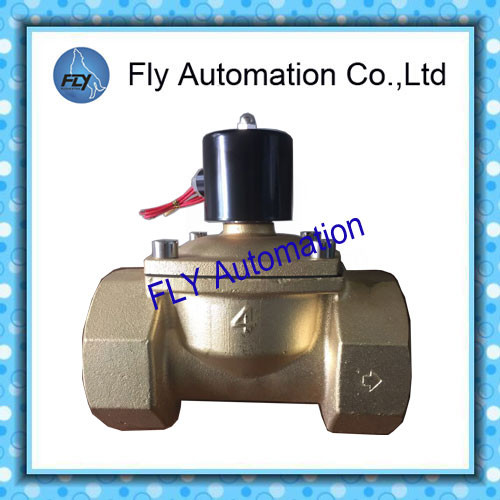 China DN100 4 Inch  Water Pressure Valves Threaded 2 Way Brass 2/2 way AC220V DC24V for sale