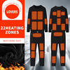 Quality Winter Men Warm Electric Heating Suit Set Heating USB Heated Thermal Underwear for sale