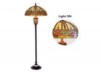 China Vintage Baroque Warm Light Floor Lamp With Led Bulb Tiffany Style Easy Move factory