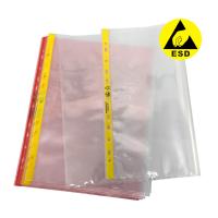 China Cleanroom 11 Hole File Bag A4 A3 Dust Free ESD Anti Static Document Bag With Pink Or Yellow factory