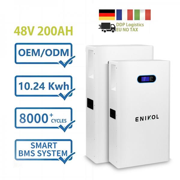 Quality Powerwall Lithium Ion 48V Solar Battery 100ah 200ah 10kwh Wall Mount Lifepo4 Battery for sale