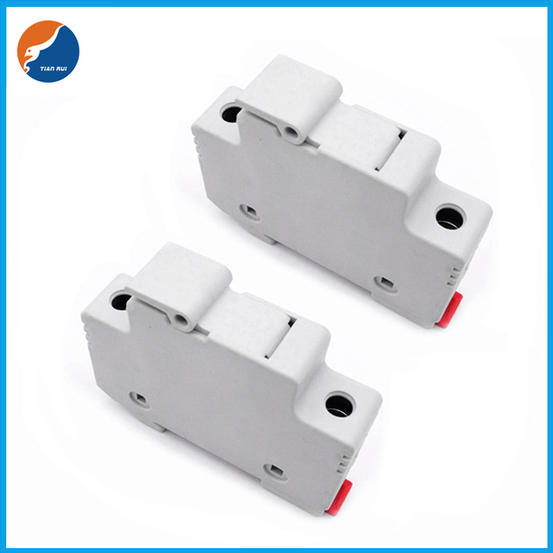 China 1P 2P 3P Din Rail Fuse Base 10x38mm Fuses Link AC Cylindrical RT18-32 Fuse Holder factory
