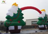 China EN14960 Inflatable Advertising Products 11*5 m Blow Up Christmas Tree Arches Santa factory