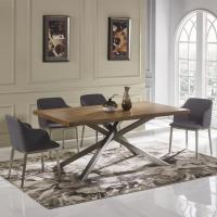 China Wood Metal Luxury Modern Dining Table Set Lightweight Removable factory