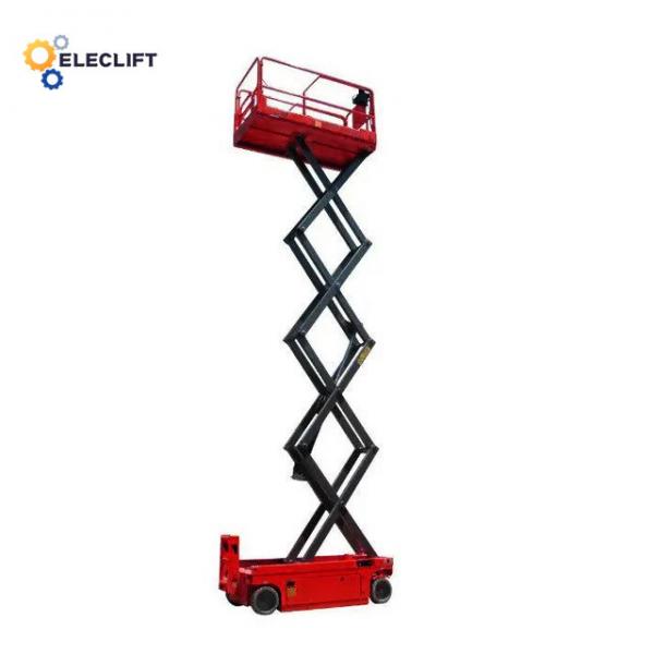 Quality Indoor Scissor Lift Self Propelled 1000 Lb Hydraulic Lift Table Gradeability 25% for sale