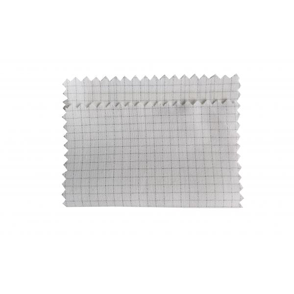 Quality ESD Plain Grid T C Fabric 65% Cotton 33% Polyester 2% Carbon Filament 4mm Grid for sale