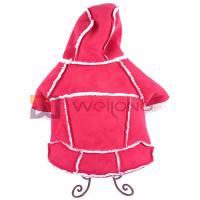 Quality Warm Imitate Leather Pet Clothing Autumn Raw Edge Cute Pet Hoodie for sale