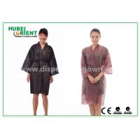 China Breathable Disposable Kimono Robe Nonwoven Sauna Gown / Bathrobe Beauty Center Using factory
