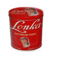 China Oval shaped red candy tin can factory