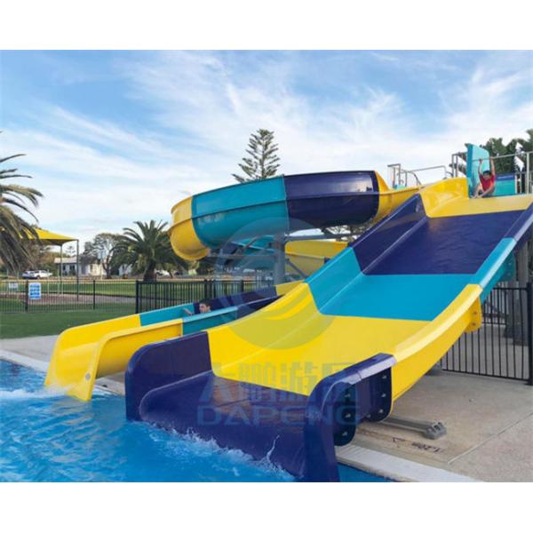 Quality Fiberglass Swimming Pool Water Slide West Beach Parks Resort Aqua Slide Sets for sale